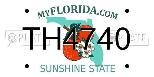TH4740 Florida License Plate
