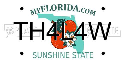 TH4L4W Florida License Plate