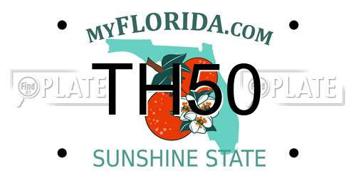TH50 Florida License Plate