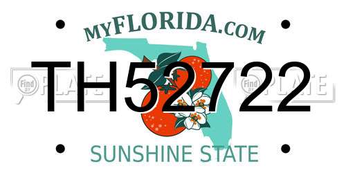 TH52722 Florida License Plate