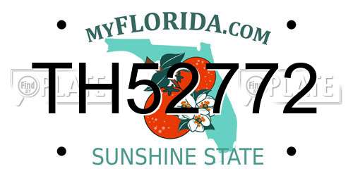 TH52772 Florida License Plate