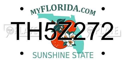 TH5Z272 Florida License Plate