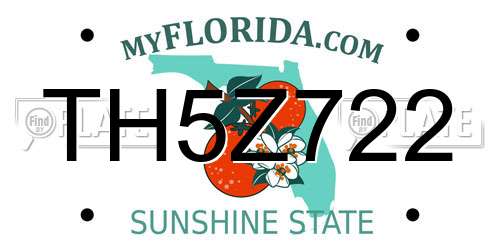 TH5Z722 Florida License Plate