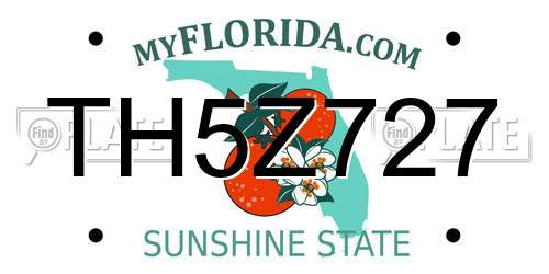 TH5Z727 Florida License Plate