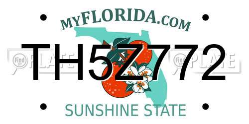 TH5Z772 Florida License Plate