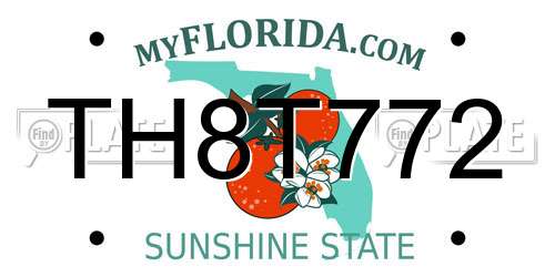 TH8T772 Florida License Plate