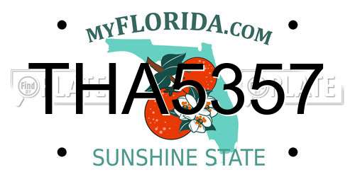 THA5357 Florida License Plate