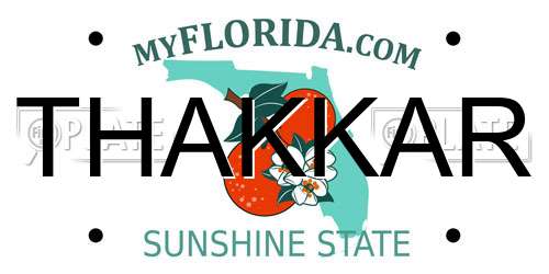 THAKKAR Florida License Plate