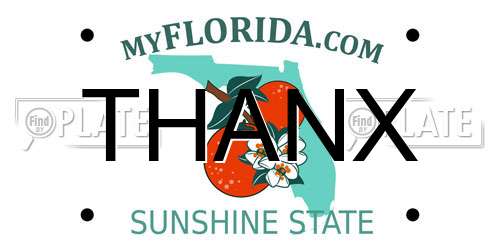 THANX Florida License Plate