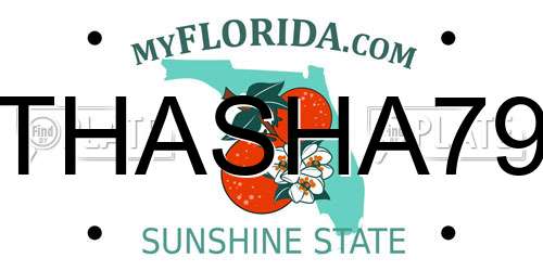 THASHA79 Florida License Plate