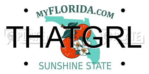 THATGRL Florida License Plate