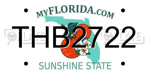 THB2722 Florida License Plate