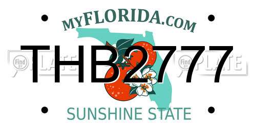 THB2777 Florida License Plate