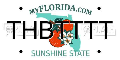 THBTTTT Florida License Plate
