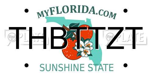 THBTTZT Florida License Plate