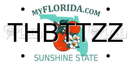 THBTTZZ Florida License Plate