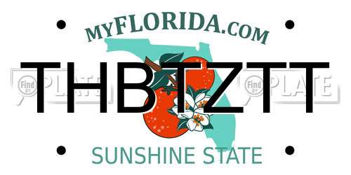 THBTZTT Florida License Plate