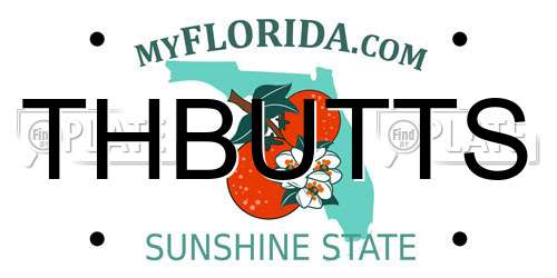 THBUTTS Florida License Plate