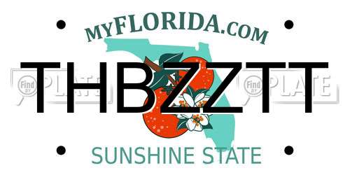 THBZZTT Florida License Plate