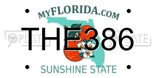 THE386 Florida License Plate