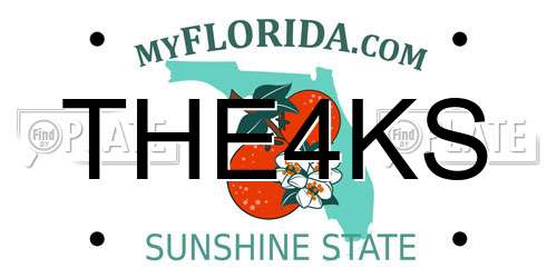 THE4KS Florida License Plate