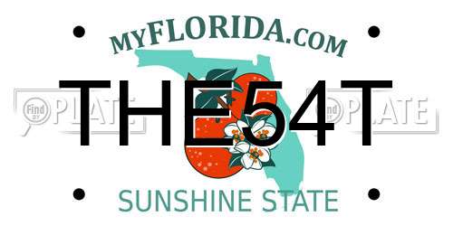 THE54T Florida License Plate
