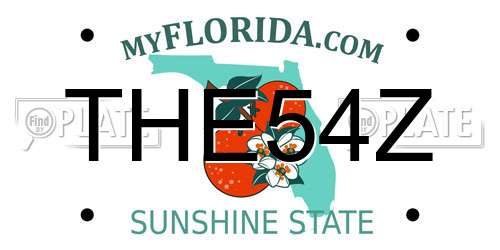 THE54Z Florida License Plate
