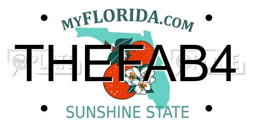 THEFAB4 Florida License Plate