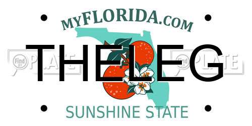 THELEG Florida License Plate