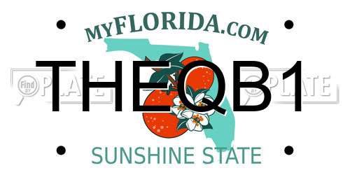 THEQB1 Florida License Plate