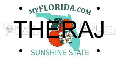THERAJ Florida License Plate