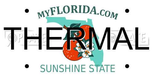 THERMAL Florida License Plate