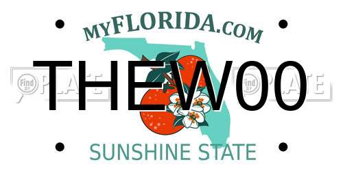 THEW00 Florida License Plate