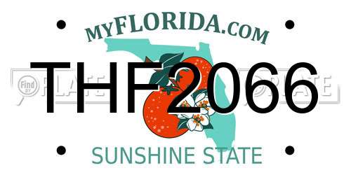 THF2066 Florida License Plate