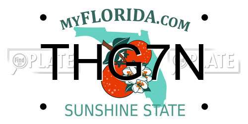 THG7N Florida License Plate