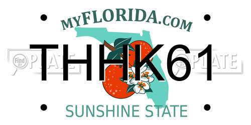 THHK61 Florida License Plate