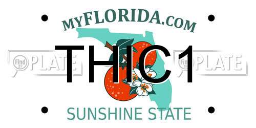 THIC1 Florida License Plate