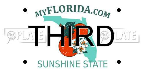 THIRD Florida License Plate