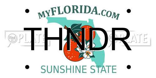 THNDR Florida License Plate