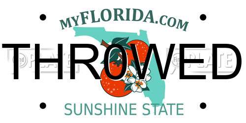 THR0WED Florida License Plate