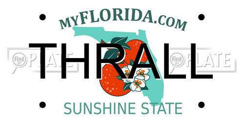 THRALL Florida License Plate