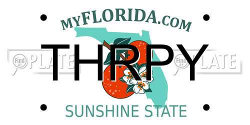 THRPY Florida License Plate