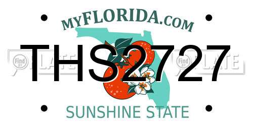 THS2727 Florida License Plate