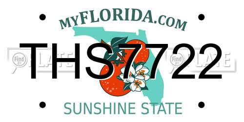 THS7722 Florida License Plate