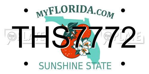 THS7772 Florida License Plate