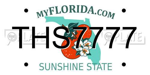 THS7777 Florida License Plate