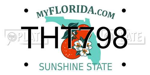 THT798 Florida License Plate