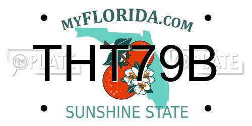 THT79B Florida License Plate