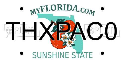 THXPAC0 Florida License Plate