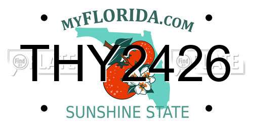 THY2426 Florida License Plate